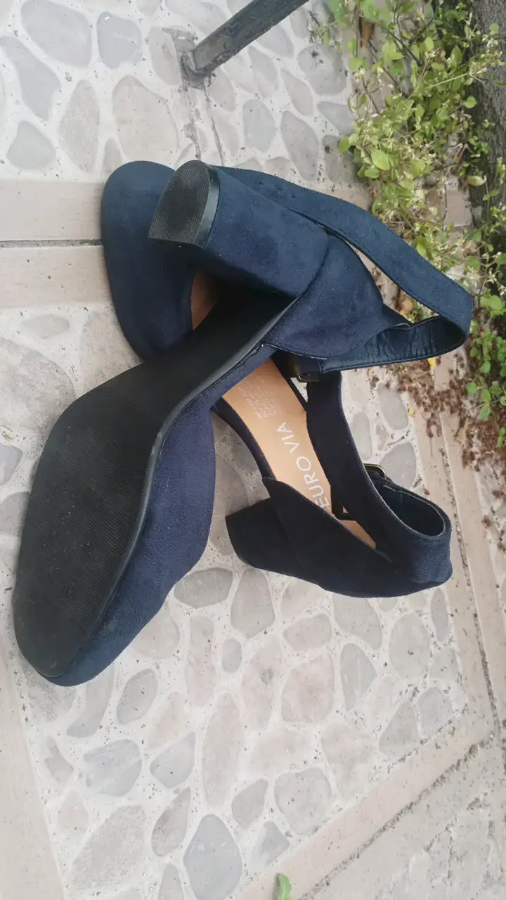 Zapatos de tacón azul oscuro Euro Vía - 3