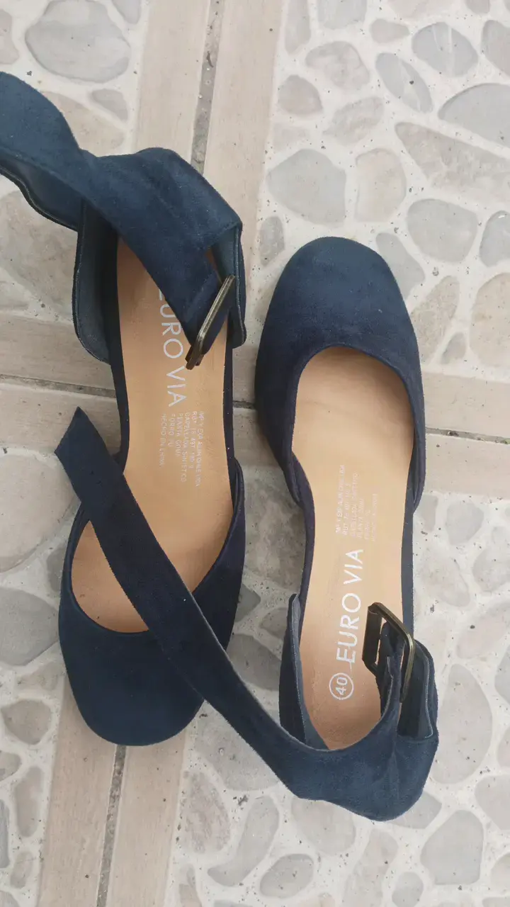 Zapatos de tacón azul oscuro Euro Vía - 4