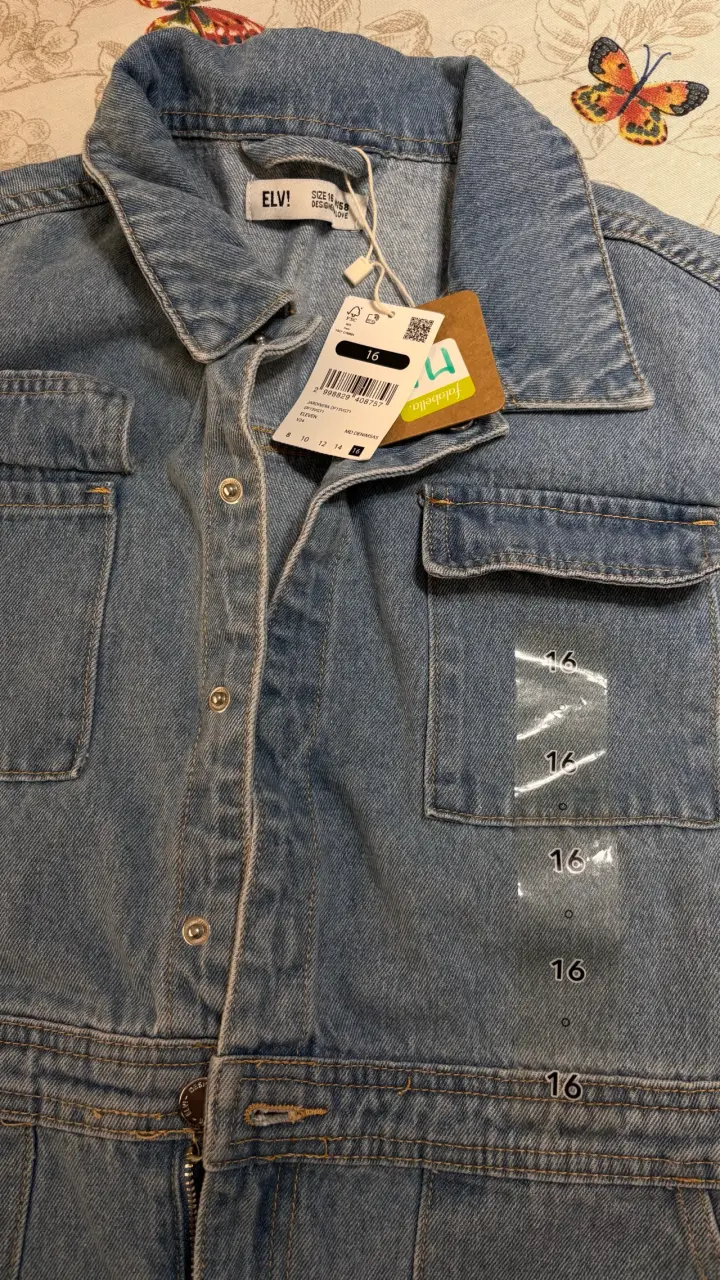 Enterito de mezclilla para mujer Elv! Talla 16 - 3