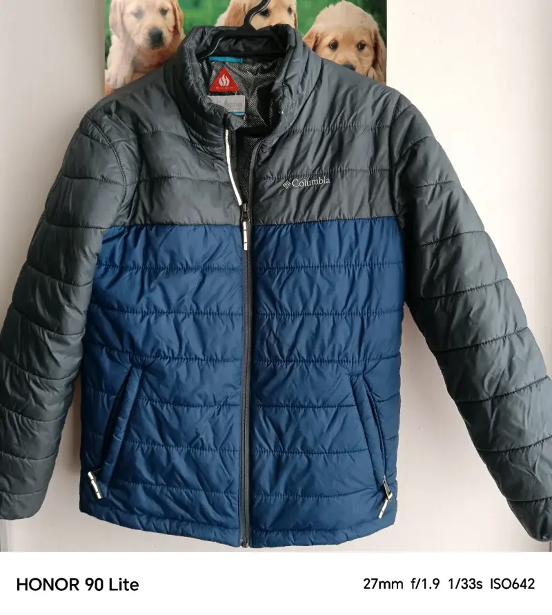 Chaqueta acolchada Columbia azul y gris