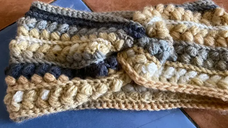 Cintillo tejido a crochet multicolor - 2
