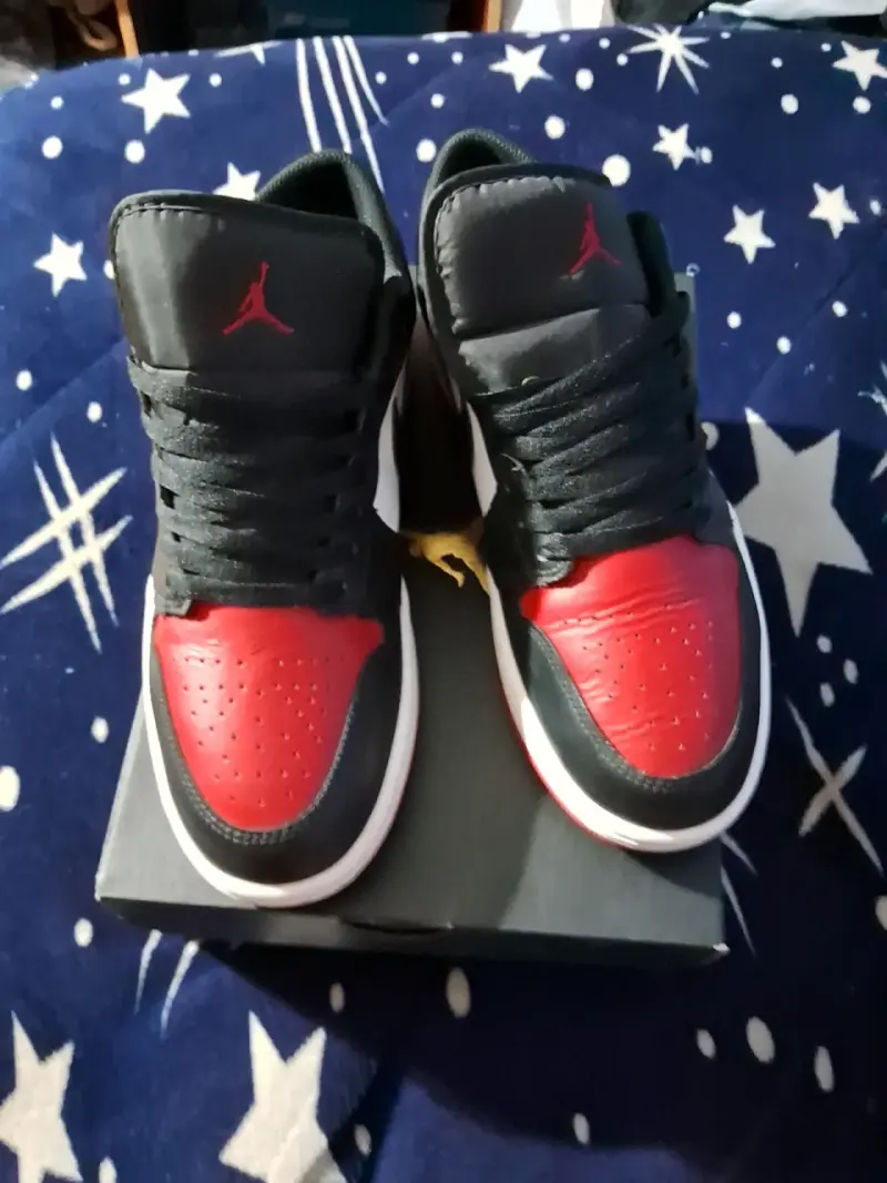 Zapatillas Air Jordan 1 Low Blanco Negro Rojo