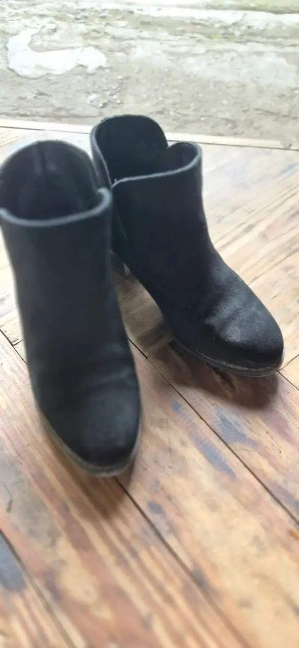 Botines de cuero negro Bamers para mujer - 2