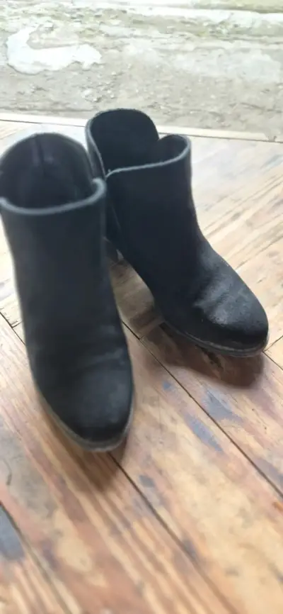 Botines de cuero negro Bamers para mujer - miniatura 2