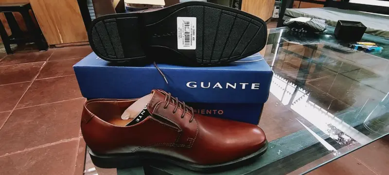 Zapatos formales de cuero marrón Guante - 2