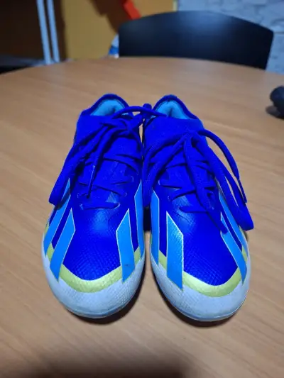 Zapatillas de fútbol Messi azules para niños - miniatura 3