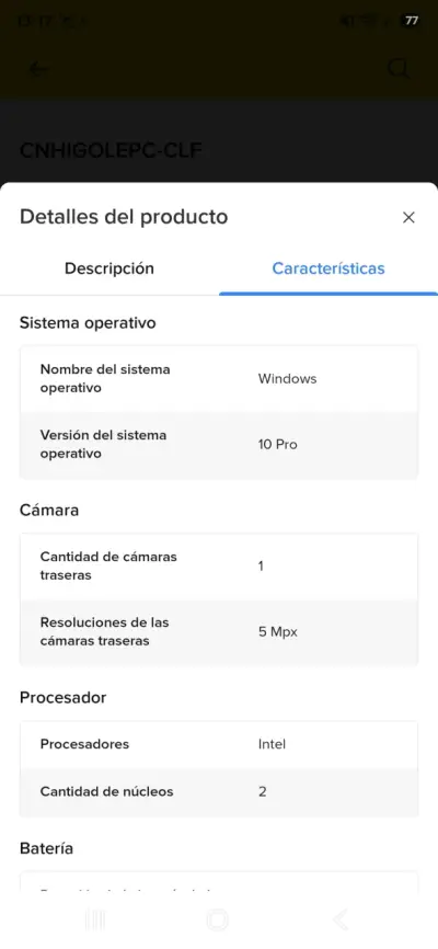 Tablet Rugged HIGOLE PC F7n Negra - miniatura 3