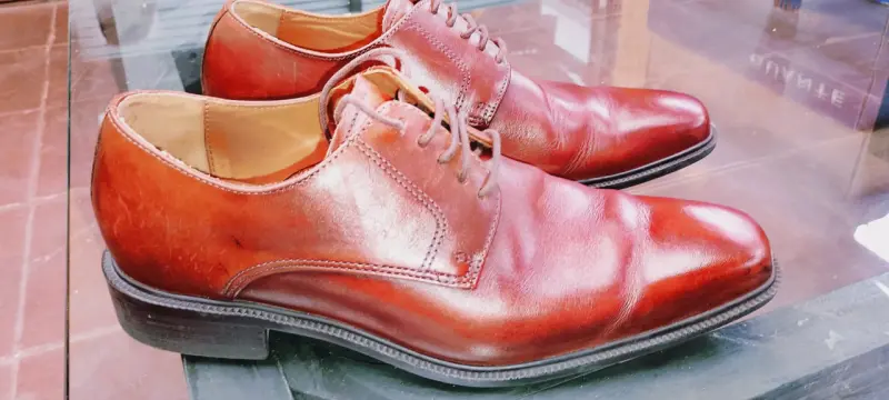 Zapatos de cuero marrón para hombre Guante - 1