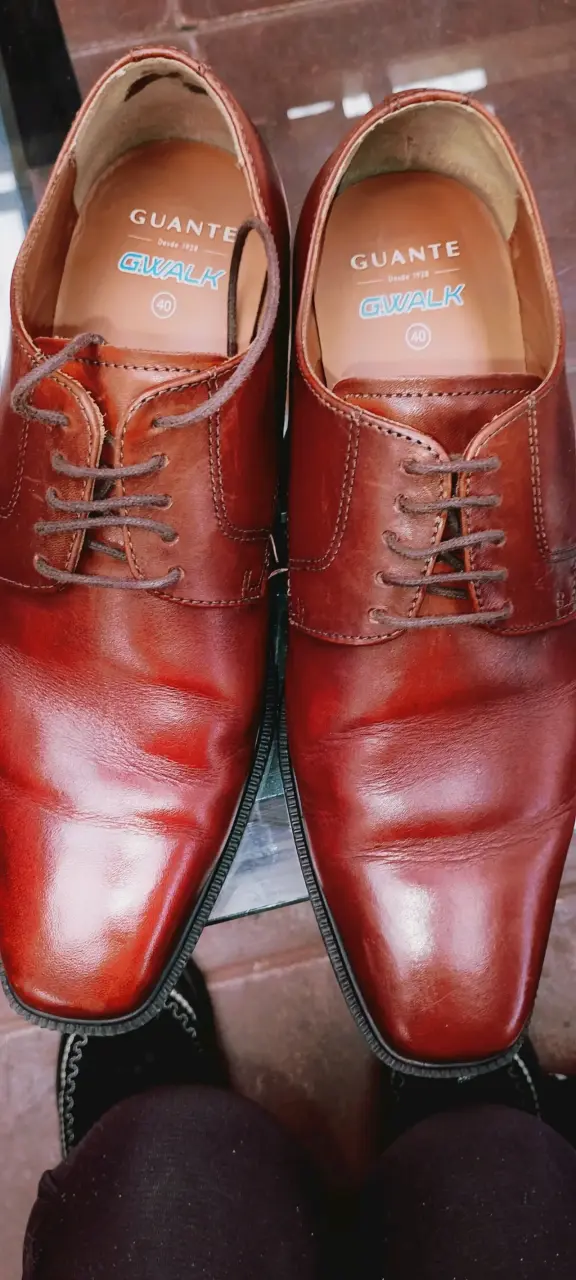 Zapatos de cuero marrón para hombre Guante - 2