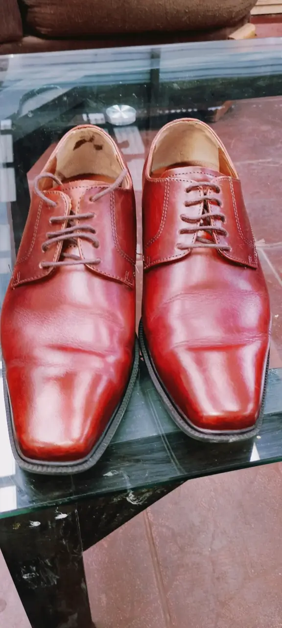 Zapatos de cuero marrón para hombre Guante - 3