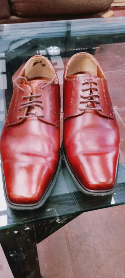 Zapatos de cuero marrón para hombre Guante - miniatura 3