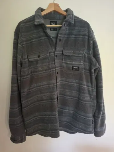 Camisa de franela gris Volcom hombre Talla L - miniatura 2