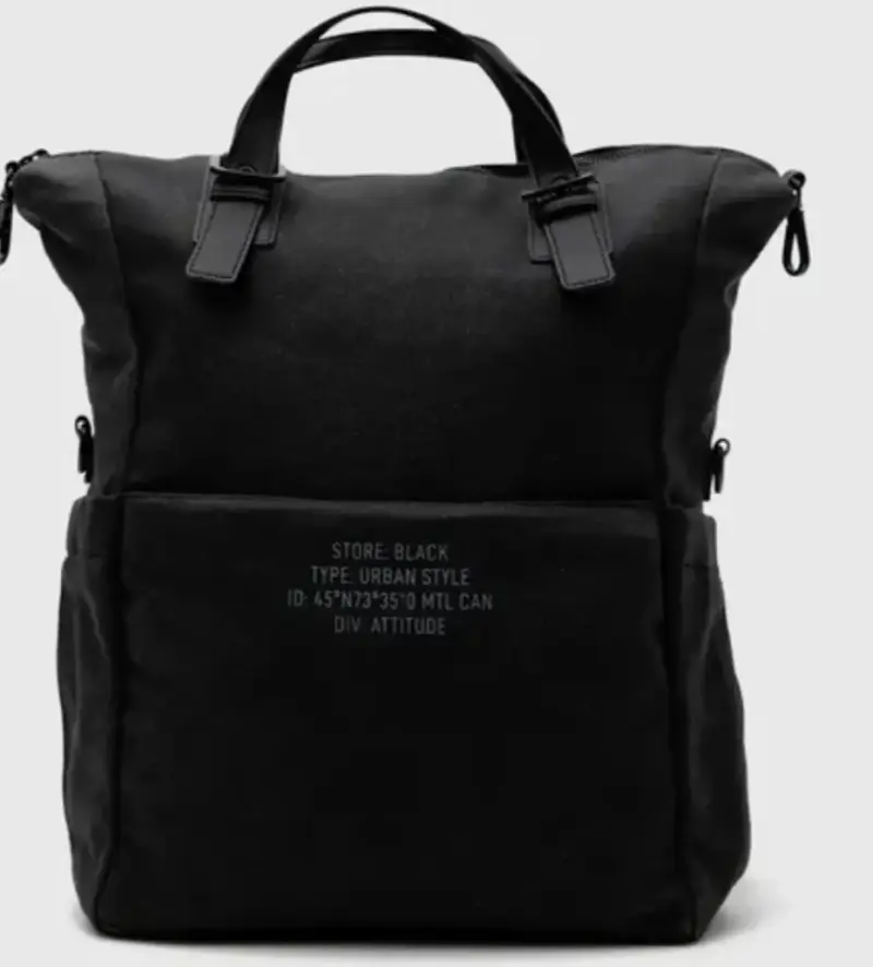 Mochila bubba black canvas 15" - 1