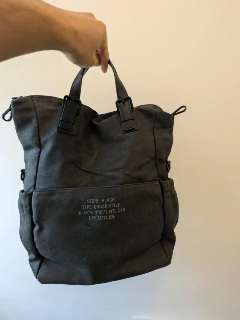 Mochila bubba black canvas 15" - 3