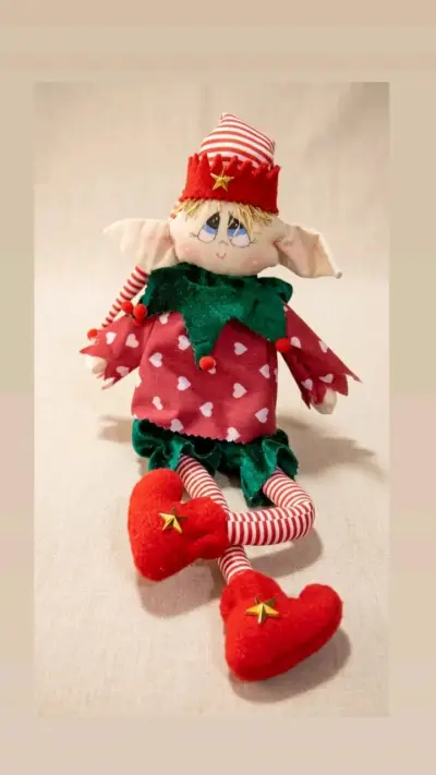Muñeco de Duende Navideño estilo country - miniatura 1