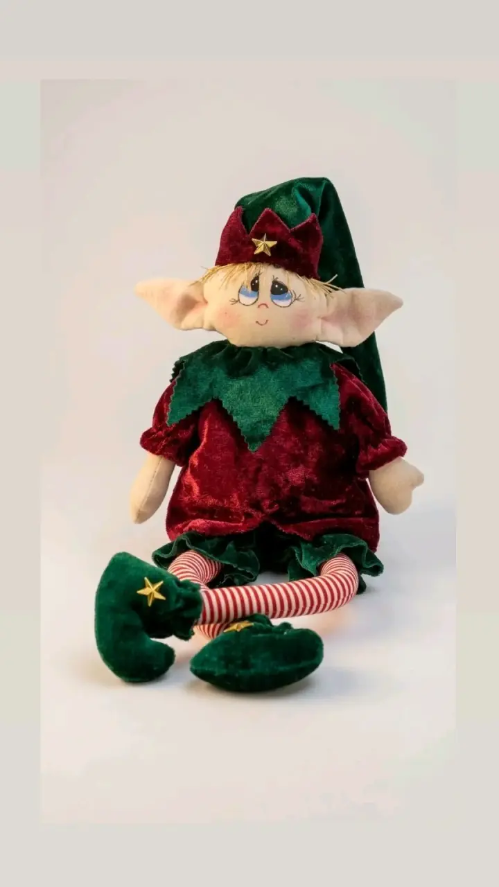Muñeco de Duende Navideño estilo country - 2