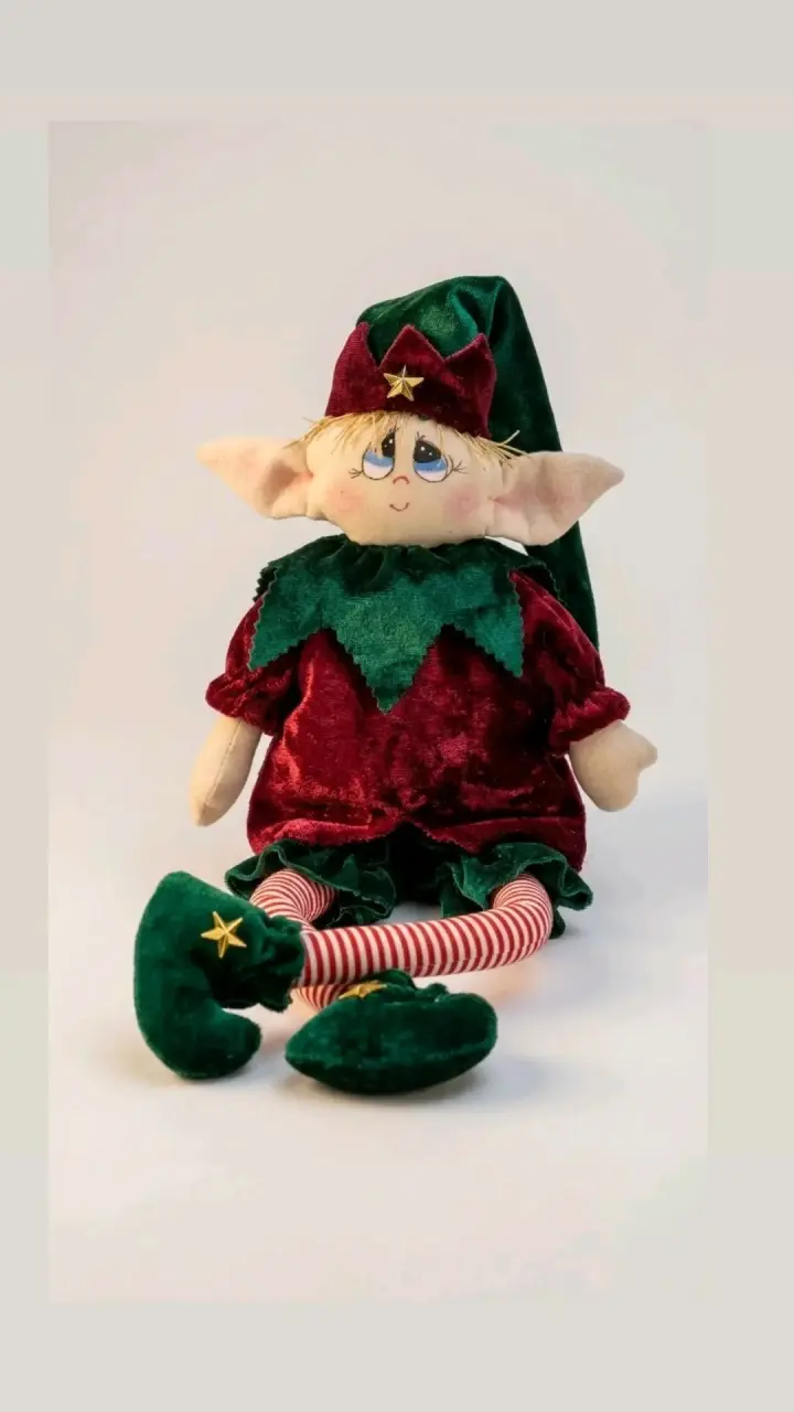 Muñeco de Duende Navideño estilo country - 3