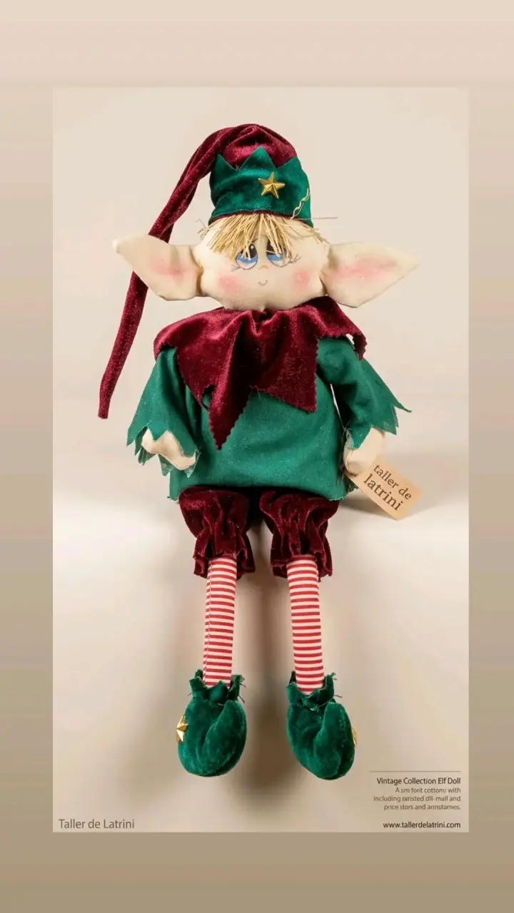 Muñeco de Duende Navideño estilo country - 4