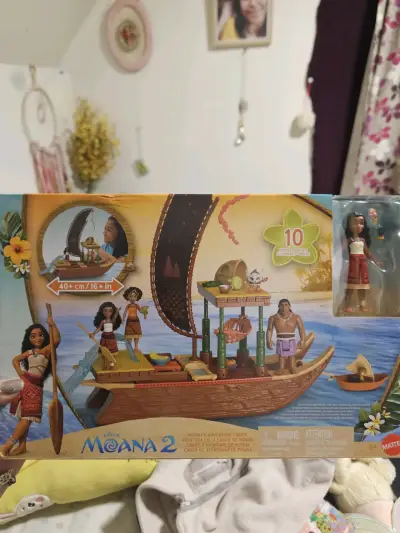 Set de juego Moana 2 con canoa y figuras - miniatura 1
