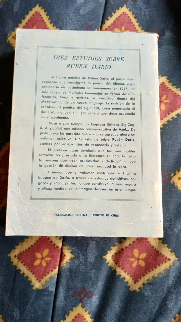 Libro Diez Estudios Sobre Rubén Darío Zig-Zag - 2