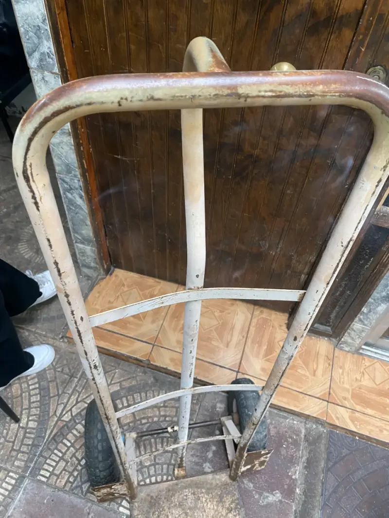 Carretilla de carga metálica con ruedas grandes - 5