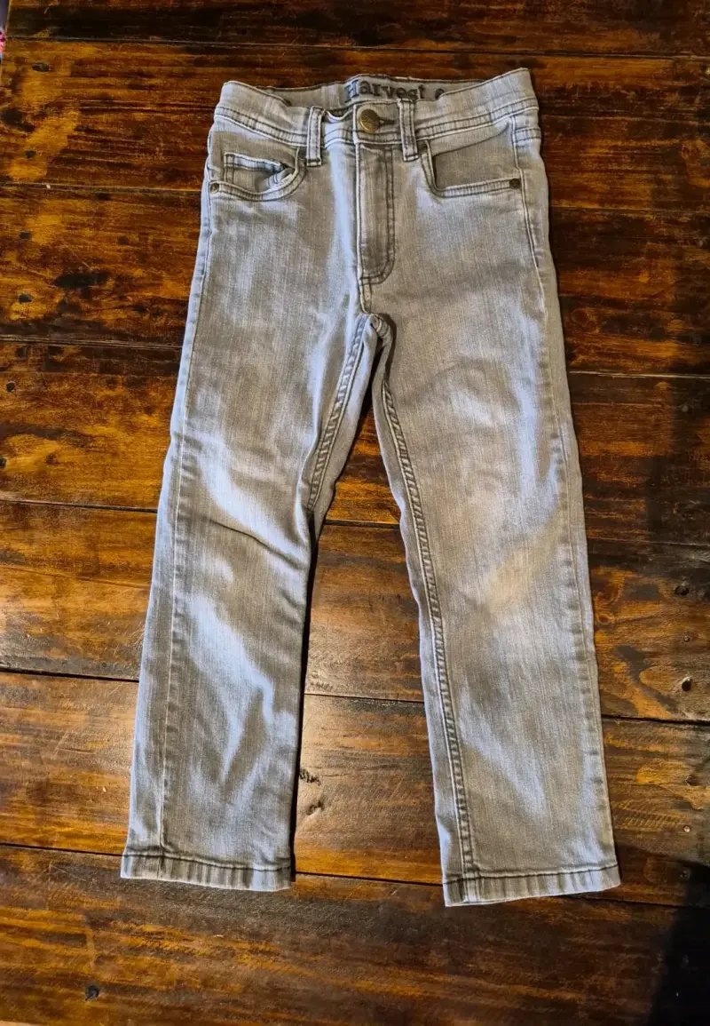 Jeans grises para niños talla 6 harvest