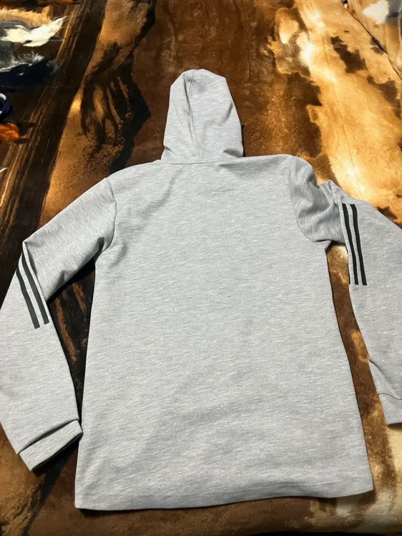 Polerón con capucha gris Adidas para hombre - 2