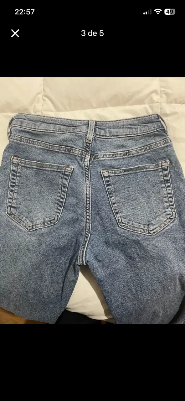 jeans flare h&m tiro medio - 2