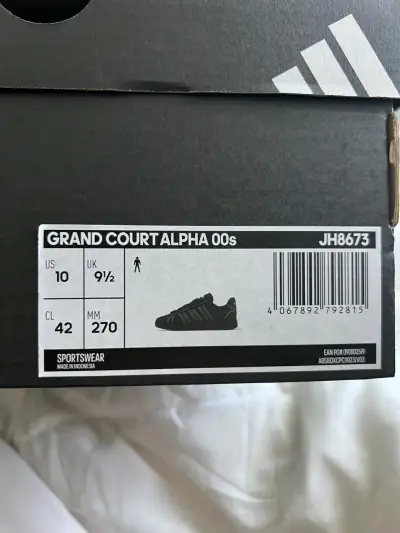 Zapatillas negras Adidas Grand Court Alpha 00s - miniatura 3