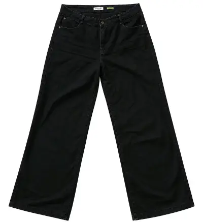 Jeans anchos negros Opposite talla 44 - miniatura 1