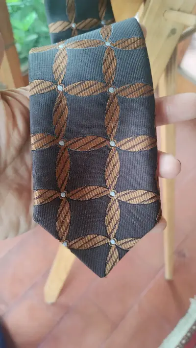 Corbata de seda con diseño geométrico Somatex - miniatura 1