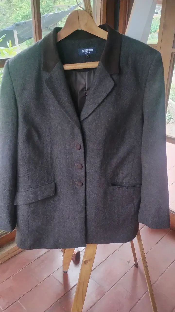 Blazer gris para mujer Stefano Cocci talla 48 - 6