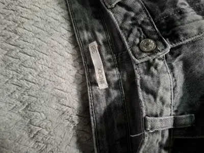 Jeans anchos gris para hombre talla 38 - miniatura 2