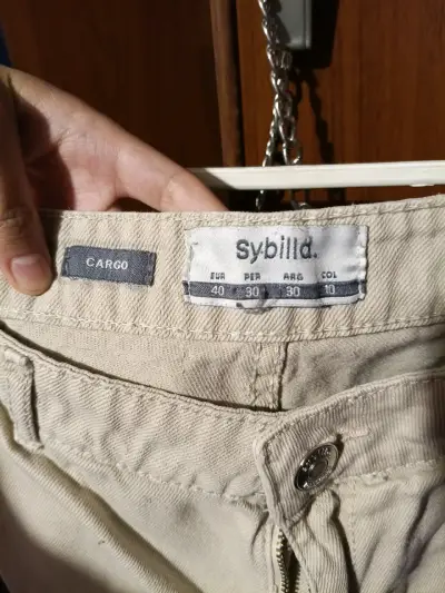 Pantalones cargo beige Sybilla - miniatura 2