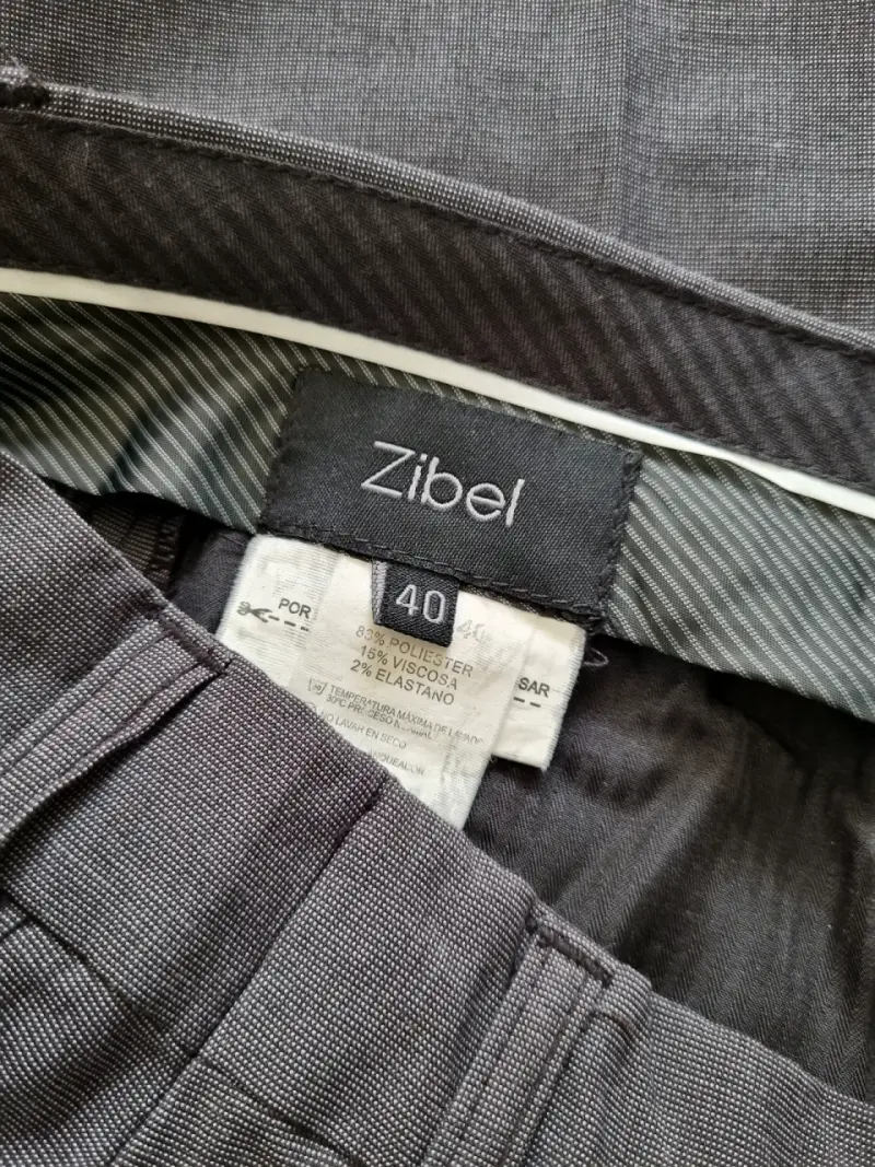 Pantalón de vestir gris para hombre Zibel talla 40 - 3