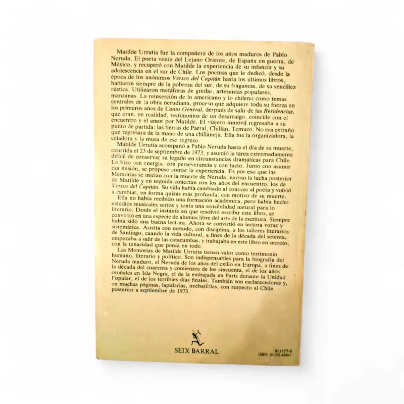 Libro 'Mi Vida Junto a Pablo Neruda' de Matilde Urrutia - 2