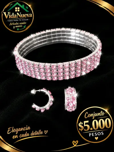 Conjunto de joyería elegante con cristales - miniatura 2