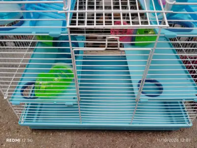 Jaula para hámster de tres niveles con accesorios - miniatura 2