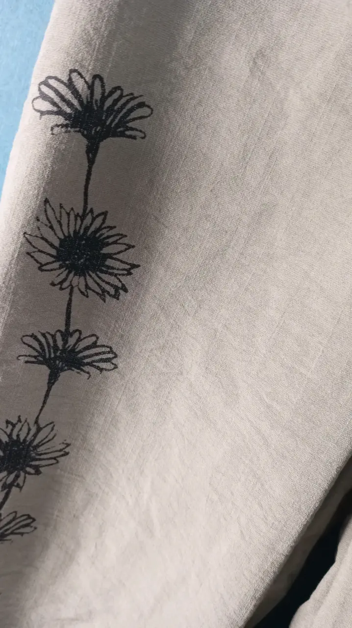 Palazzo de lino con estampado floral - 4