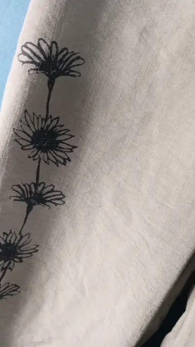 Palazzo de lino con estampado floral - miniatura 4