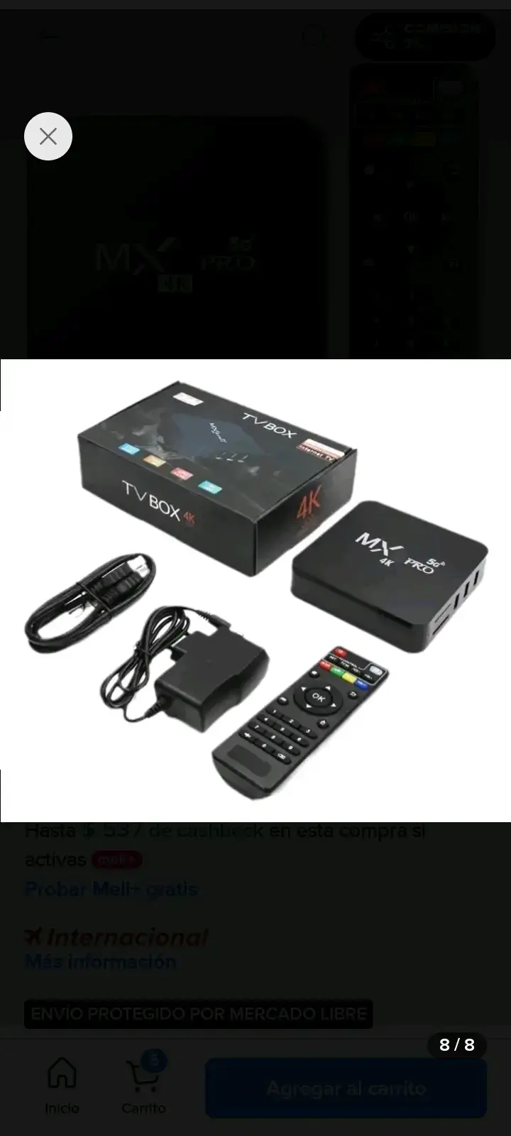 TV Box MXQ Pro 5G 4K con Control Remoto - 1