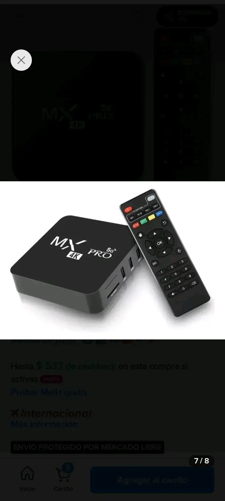 TV Box MXQ Pro 5G 4K con Control Remoto - 2