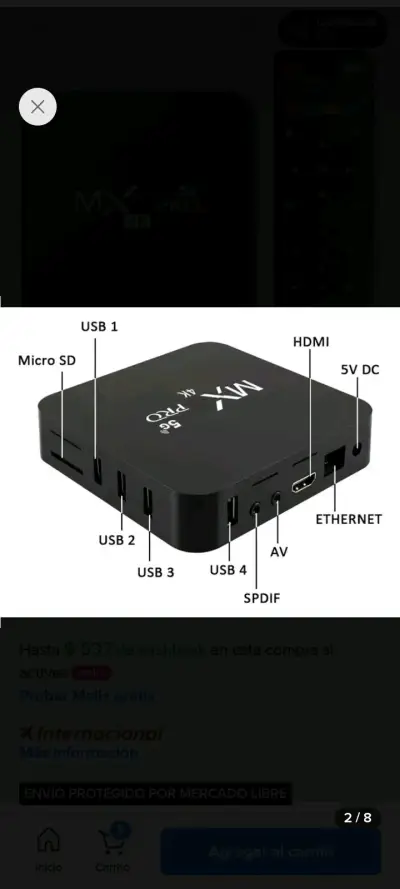 TV Box MXQ Pro 5G 4K con Control Remoto - miniatura 3