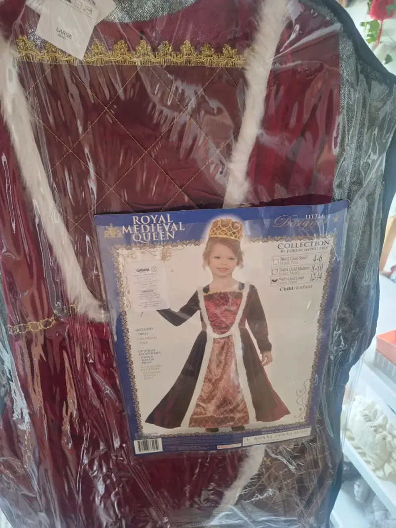 Disfraz de Reina Medieval para Niña Talla L - 1