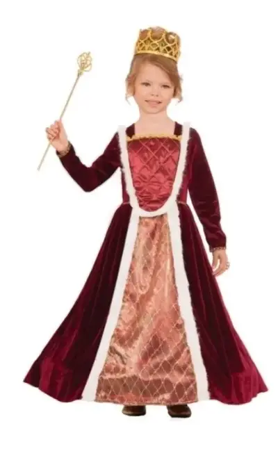 Disfraz de Reina Medieval para Niña Talla L - miniatura 2
