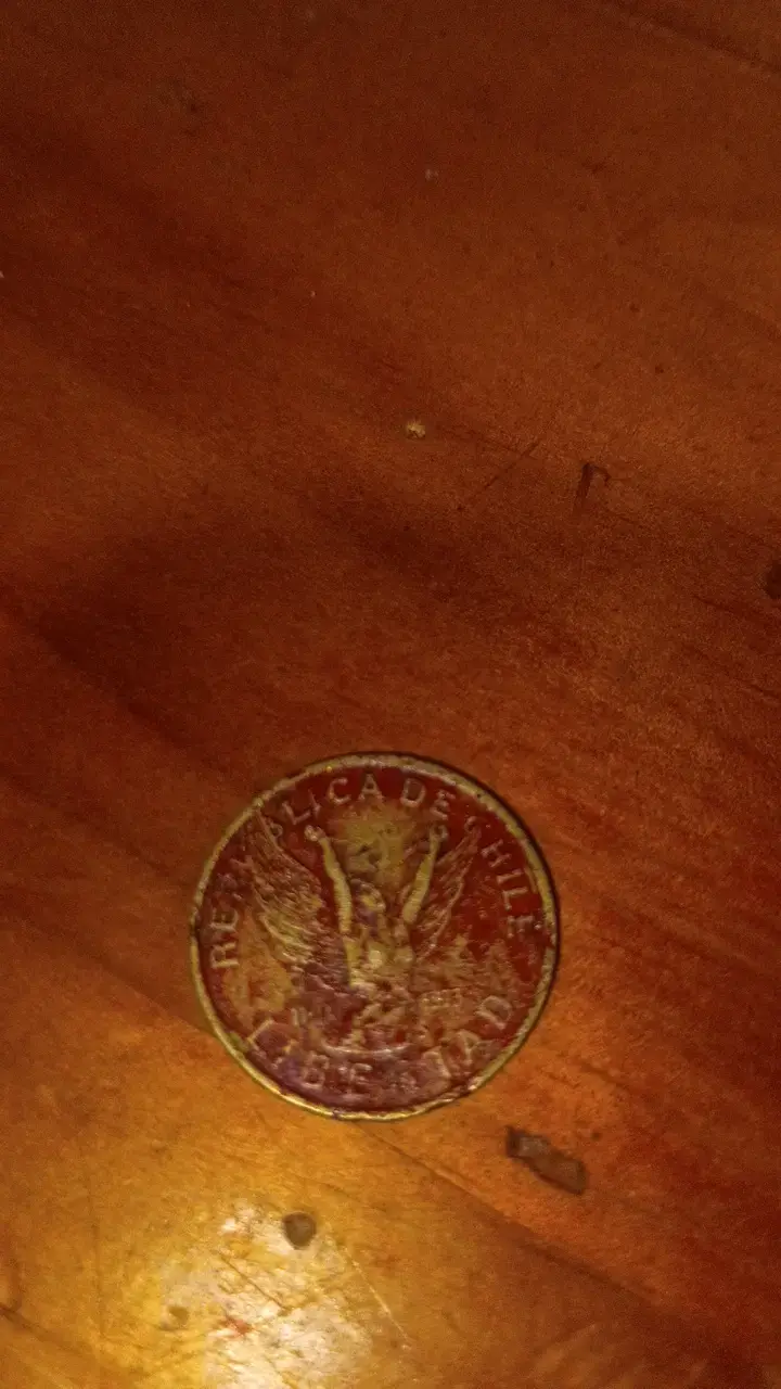 Moneda antigua de Chile 1981 angel - 2