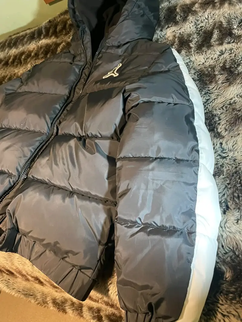 Chaqueta acolchada negra Jordan original para niño - 2