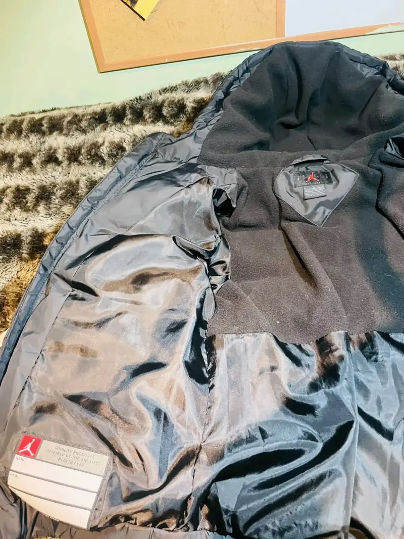 Chaqueta acolchada negra Jordan original para niño - 5