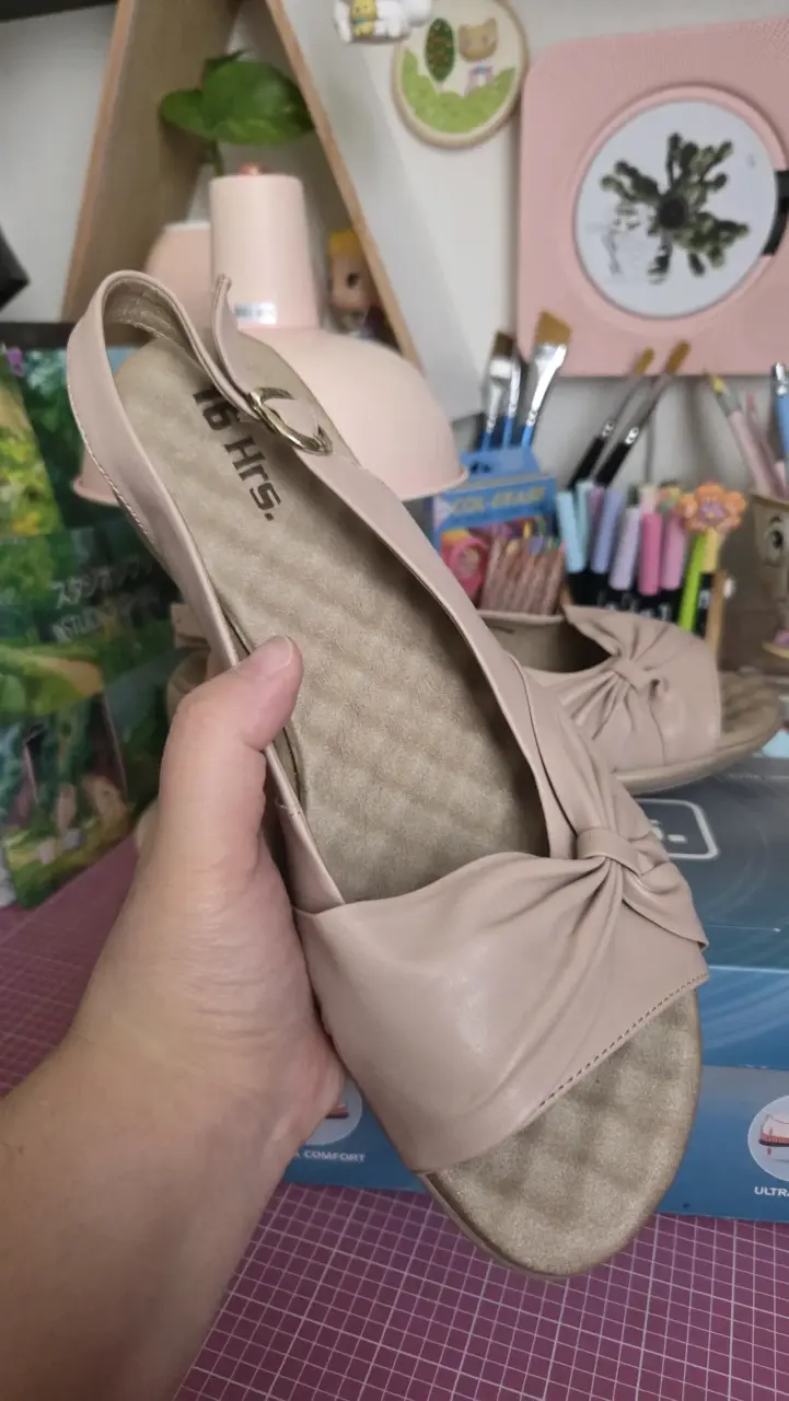 Sandalias beige cómodas 16 Hrs mujer, talla 40. - 2