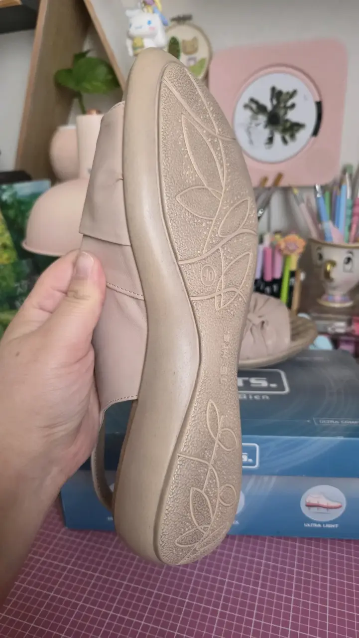 Sandalias beige cómodas 16 Hrs mujer, talla 40. - 4